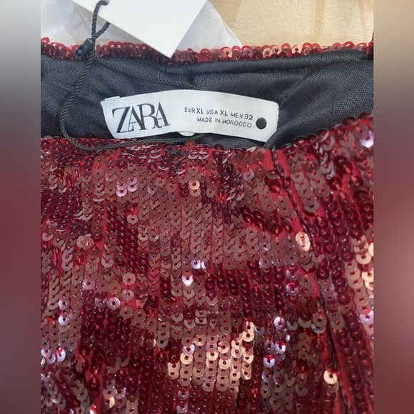 Zara LIMITED EDITION Sequin strapless mini dress Nwt - Picture 11 of 12